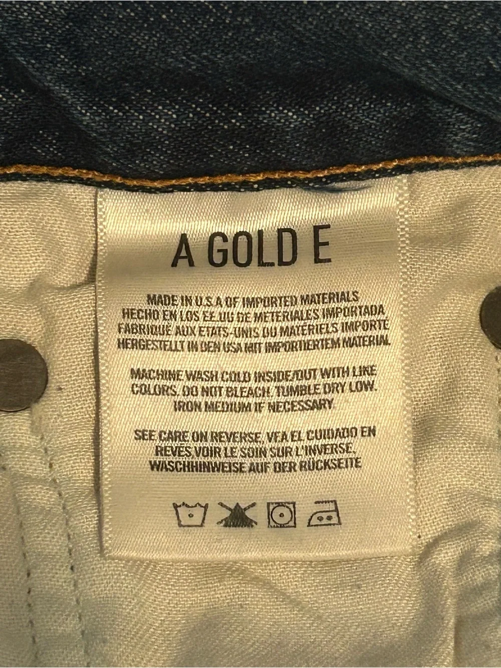 AGoldE Riley  Jeans in Dark Blue Denim